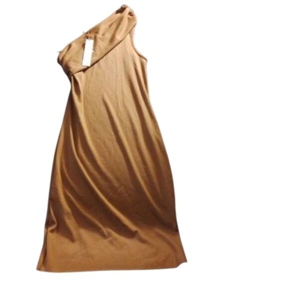 House of Harlow 1960 One-Shoulder Tan Dress - Picture 1 of 5